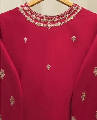 AGHANOOR 2 Piece - Embroidered Cambric Suit S114323