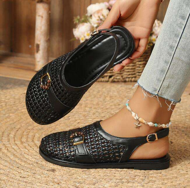  Flats Sandals Toe Belt Buckle 