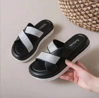 Women Rhinestones Slides Slipper