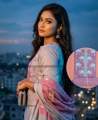 Jamdani Three Piece D # 7