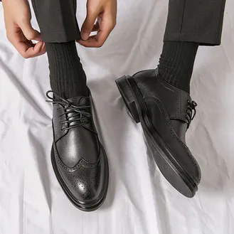 BUSINESS BREATHABLE SOFT SOLE LEATHER SHOE A7785B