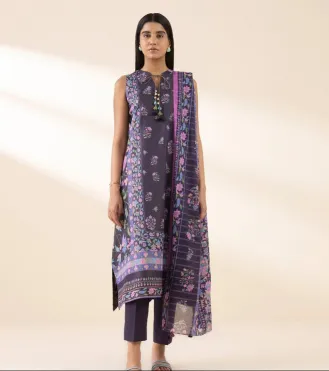 SAPPHIRE - 3 PIECE- PRINTED LAWN SUITE UNSTITCHED 12