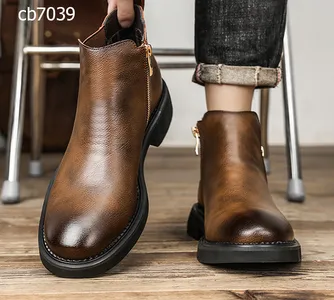 Genuine Leather High low Chelsea Boots