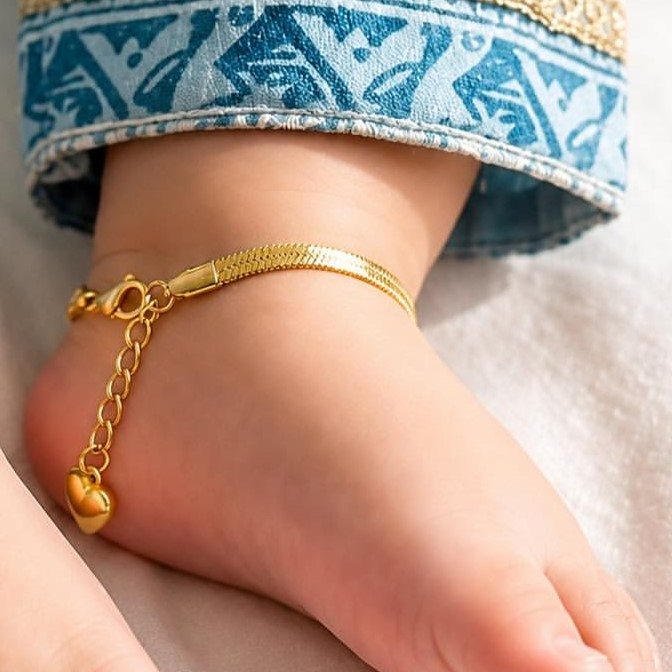 Gold Plated Snake Chain Baby Anklet