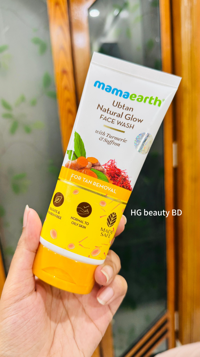 Mamaearth ubtan natural glow saffron facewash