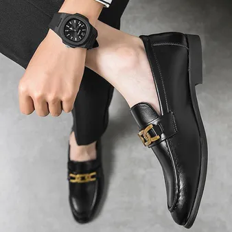 TRENDY PATENT BUSINESS LEATHER SHOE 0820B