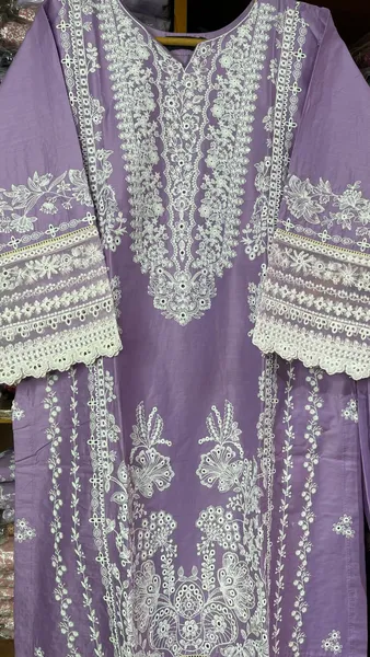 Pakistani Original Hayat's Cotton Embroidered Stitched 2Pcs _ Lavender