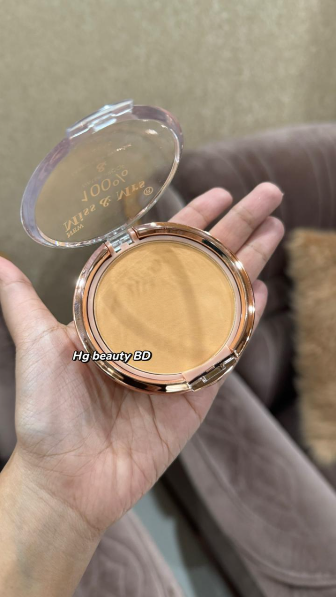 Miss & Mrs Full Coverage Compact Powder Brown 