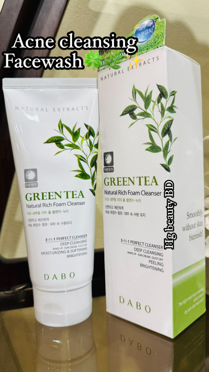Dabo Green Tea Natural Rich Foam Cleanser 180ml
