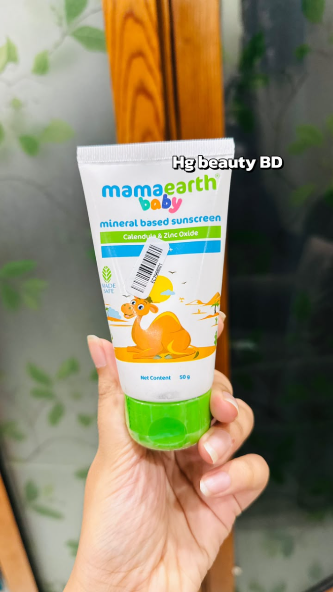 Mamaearth Mineral Based Sunscreen for Babies SPF 20+ with Calendula & Zinc Oxide 50g