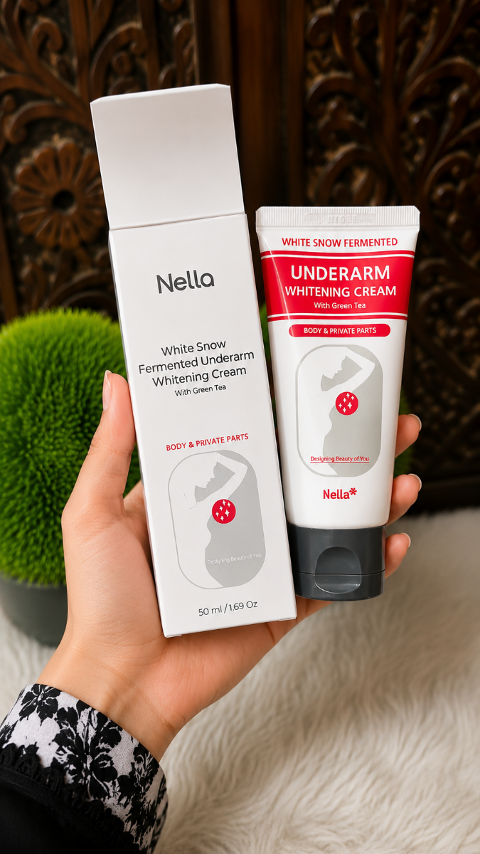 Nella - White Snow Fermented Underarm Whitening Cream With Green Tea
