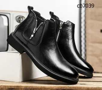 Genuine Leather High low Chelsea Boots