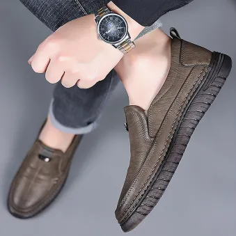 VERSATILE SOFT LEATHER CASUAL SHOES 0806Kh