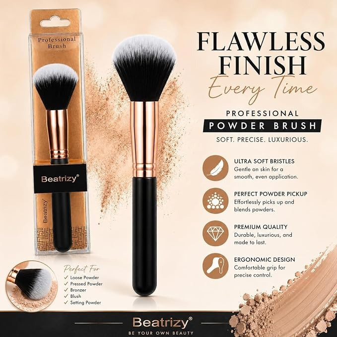 Professional Brush For Loose Powder,Contour, & Blush (1 Pcs)