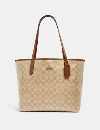 Coach City Tote Bag In Signature Canvas