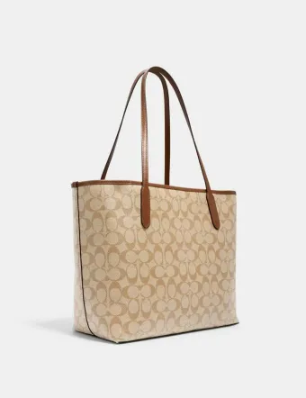 Coach City Tote Bag In Signature Canvas