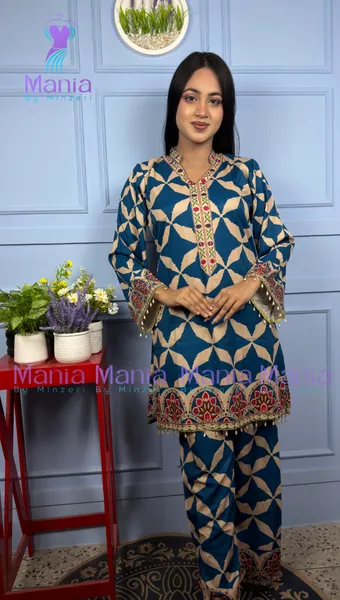 Bloom Burst // Soft Thai Silk Fabric // Co Ord’s 2PCS Set