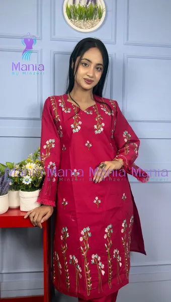 Velvet Blast // Premium Embroidery Work Cotton Fabric // Co-Ord’s 2PCS Set
