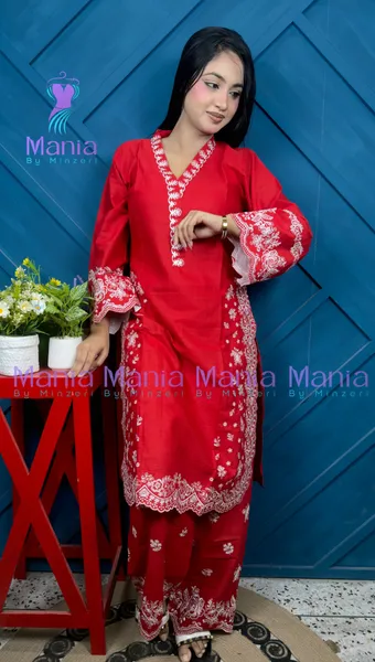 Color Riot // Cut Work Embroidery Work Cotton Fabric // Co-Ord’s 2PCS Set