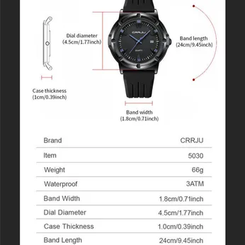 Crrju 5030 Quartz Men's Watch