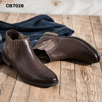 Cowhide English Style Chelsea Boots