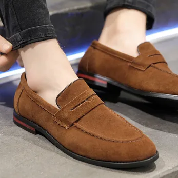 VERSATILE BRITISH STYLE SOLID COLOR LOAFERS GB-2602