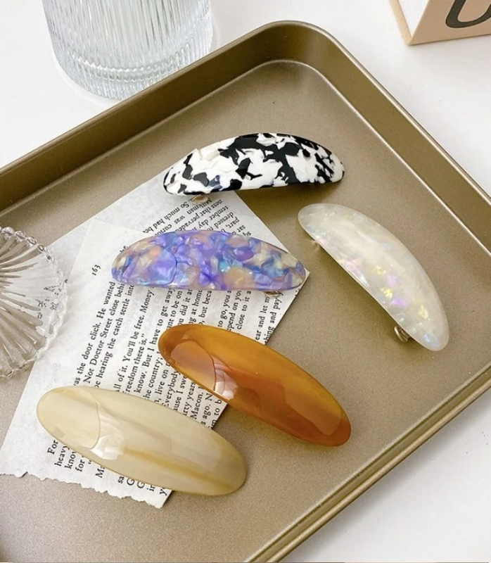 High-end Oval Acetate Hair Clip