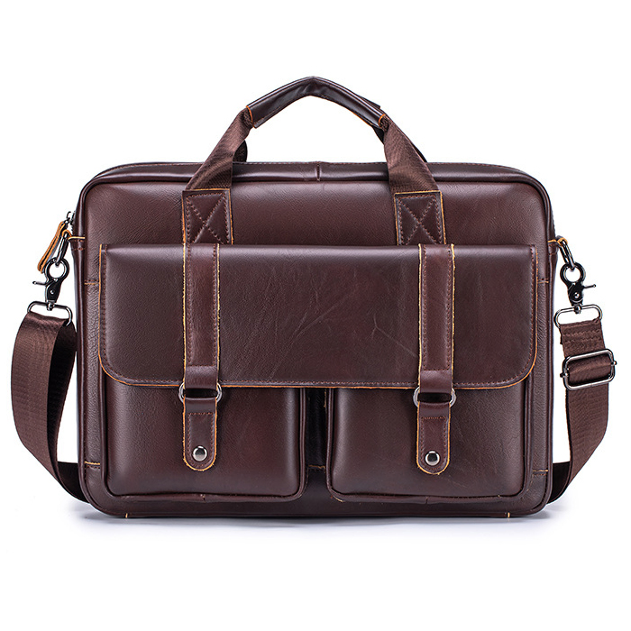 TOP-GRAIN COWHIDE BUSINESS BAG GB-6023