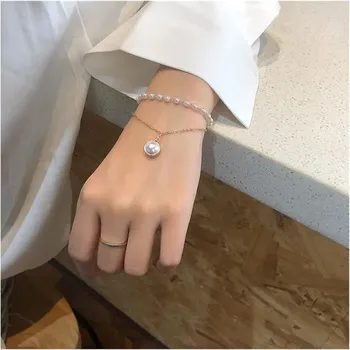  Simple Pearl Double Layer Bracelet