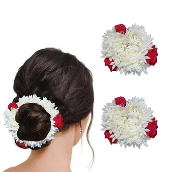 Artificial Hair Bun-Belly Flower Gajra (1 pc)