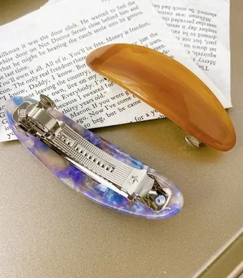 Oval Acetate Hair Clip High-End 
