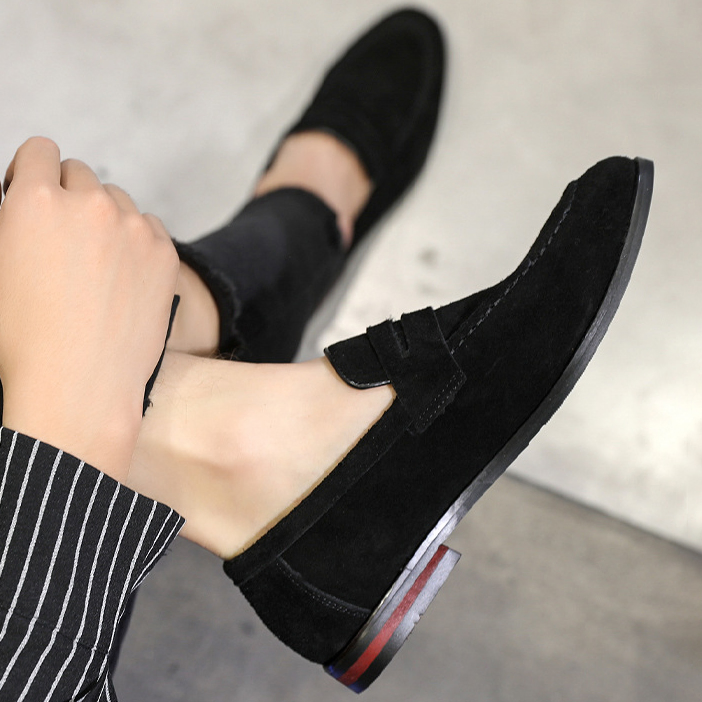 VERSATILE BRITISH STYLE SOLID COLOR LOAFERS GB-2602