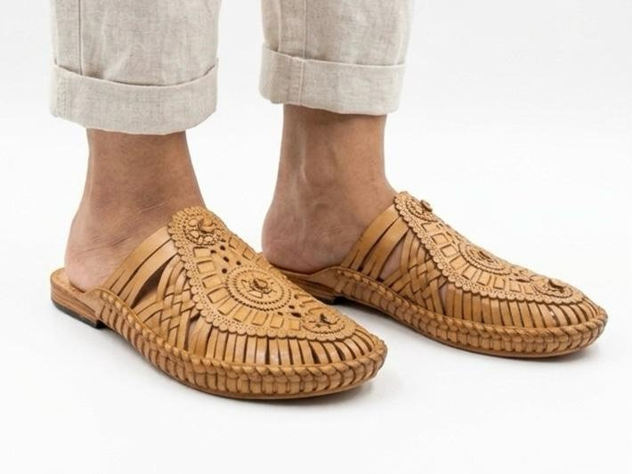 brown Peshawari Chappal Genuine Leather Handcrafted Sole