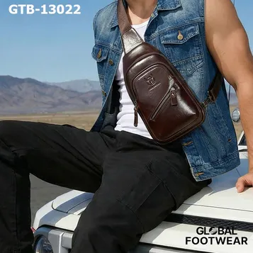 Captain Niu's Genuine Leather Men's Shoulder Crossbody Chest Bag