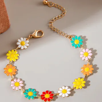 18K Gold Plated Daisy Chain Bracelet