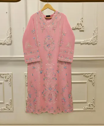 AGHANOOR 2 Piece - Embroidered Cambric Suit S114303