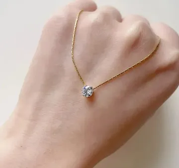 Shiny Clear Stainless Steel Zircon Necklace