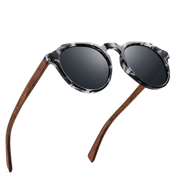 CROSS-BORDER WOODEN POLARIZED SUNGLASSES 8048Gy