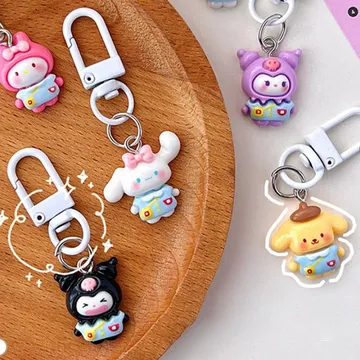 3 Pcs Cute Sanrio Doll Keychain