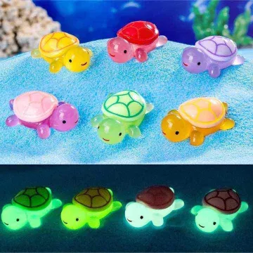 Glow In The Dark Miniature Resin Turtles (10pc)