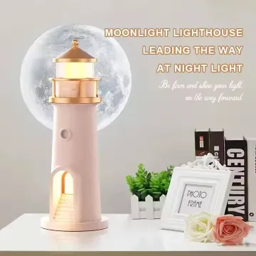 Moonlight Lighthouse Atmospheric Night 