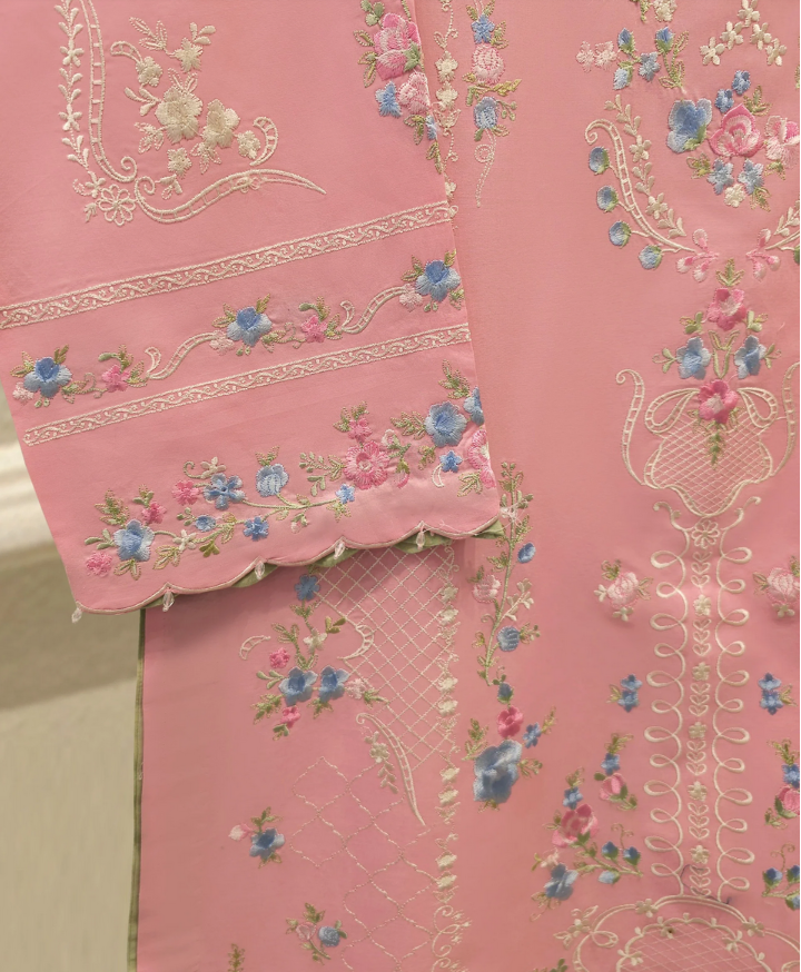 AGHANOOR 2 Piece - Embroidered Cambric Suit S114303