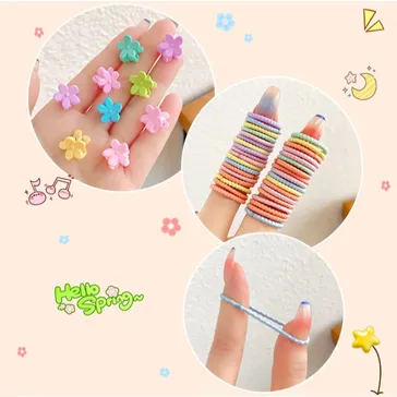 Cute Hair Ties and Hair Clips Accessories Set