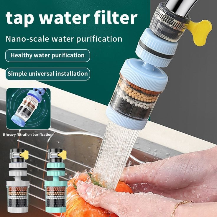 360° Rotating 6-Layer Water Purifier Tap Faucet