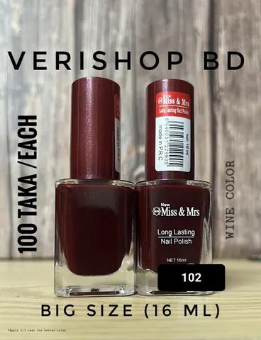 MISS & MRS NAIL POLISH (BIG SIZE)- SHADE -102(16 ML)