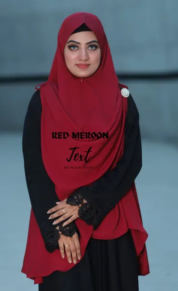 জিপার সিস্টেম এক্সট্রা লার্জ হিজাব Colour Name-Red Meroon