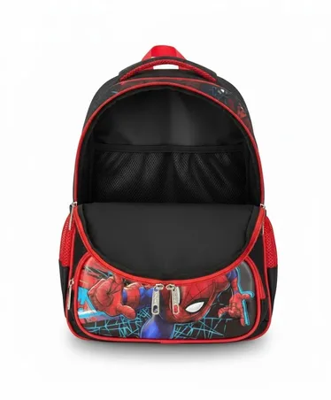 Spider "Noir Shield" 3D Armor Kids Backpack – Heavy Duty Stealth Edition.
