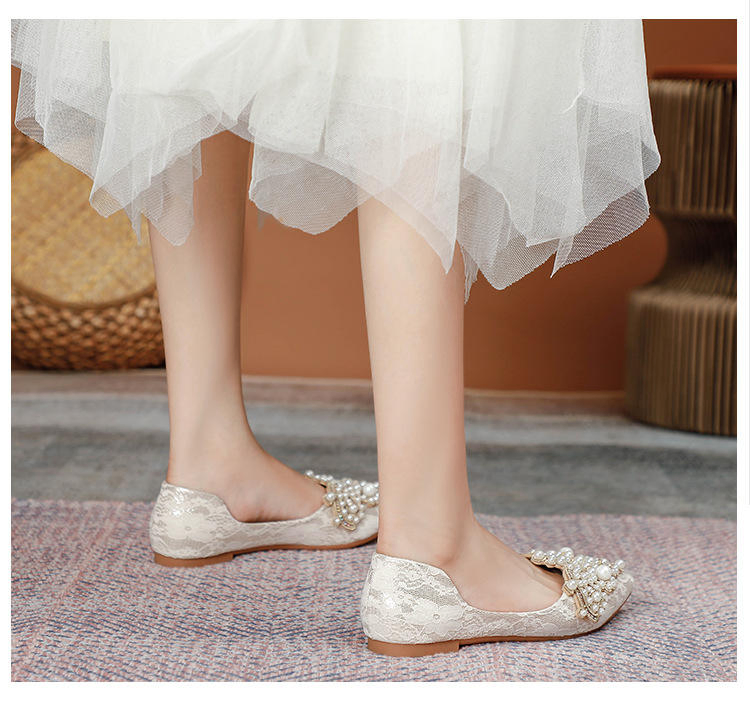 Luxurious Pearl Embellished Stylish Women's Shoes