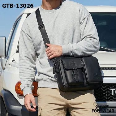 Men's Genuine leather shoulder slung retro first layer cowhide Bag