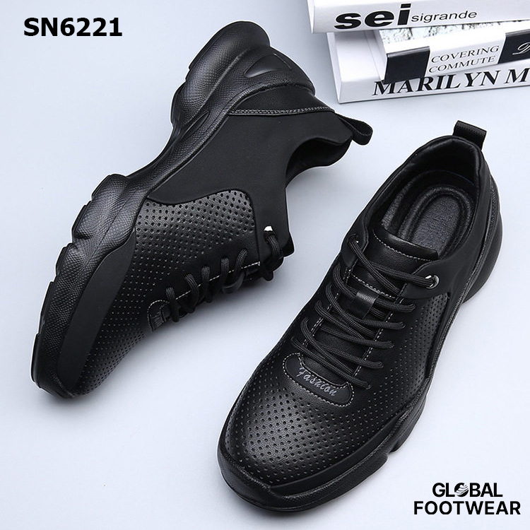 Men's breathable leather wear-resistant mountaineering running shoes
